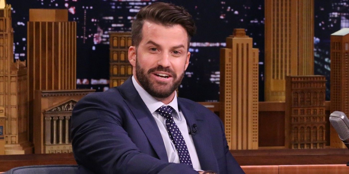 Johnny Bananas sitting on the chair at a talk show