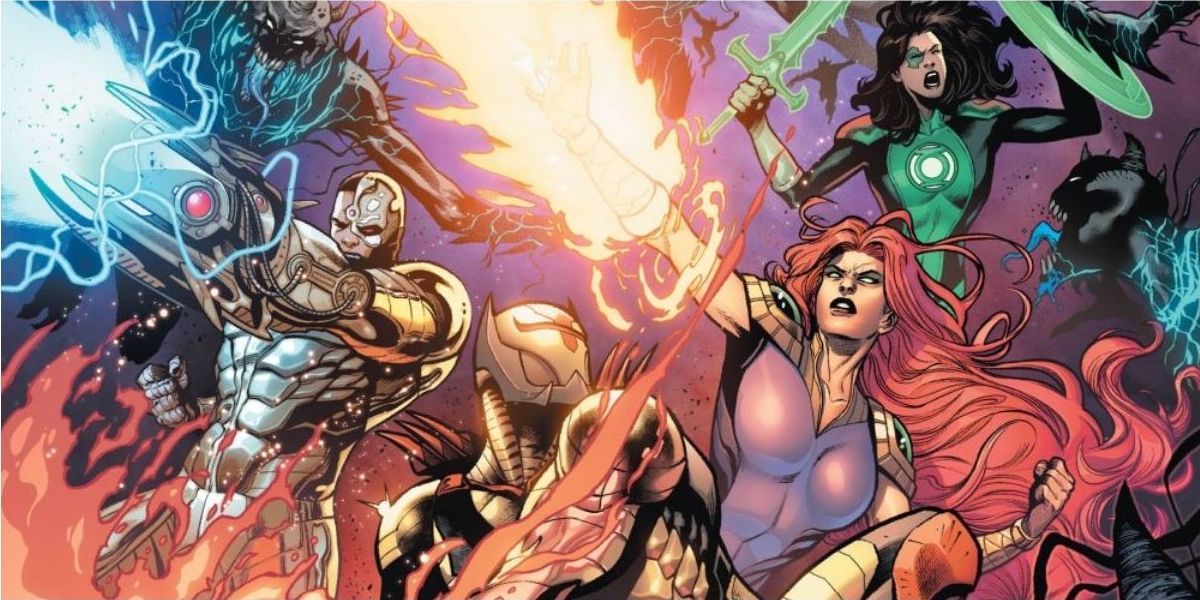 The Justice League Odyessy battles the aliens of the Ghost Sector