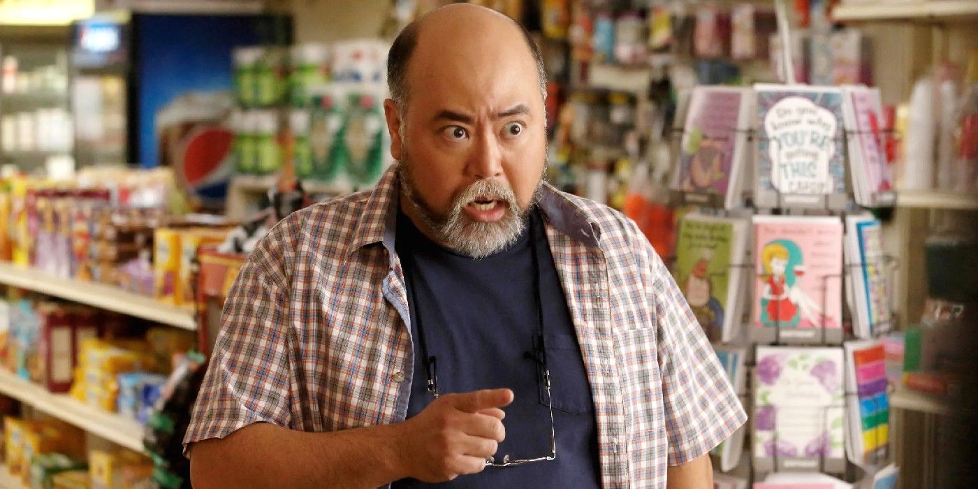 Appa in the store looking surprised in Kim's Convenience