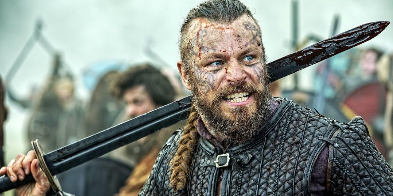 Harald in the final battle of Wessex against king Alfred in Vikings season 6