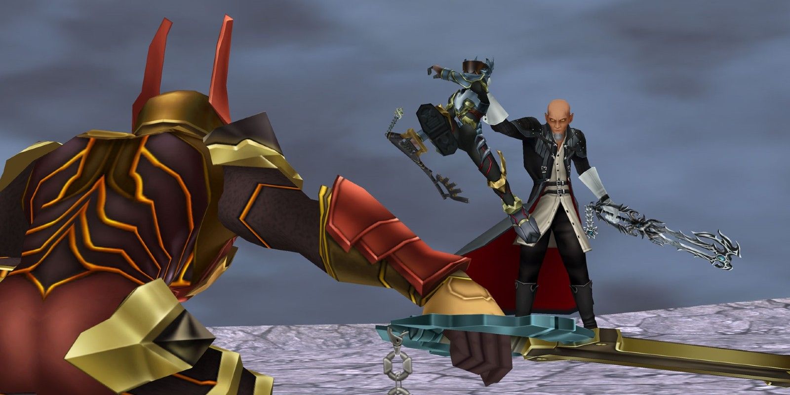 Sora fights Xehanort in Kingdom Hearts 2.5 ReMIX