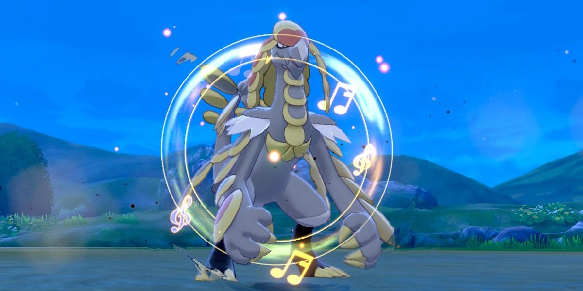 Kommo-o using the move Belly Drum in Sword and Shield>