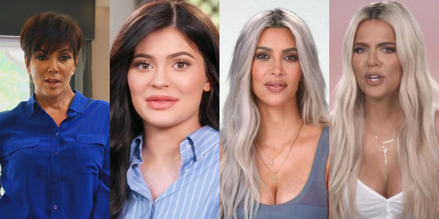 Kris Jenner, Kylie Jenner, Kim Kardashian e Khloe Kardashian em Keeping Up With the Kardashians