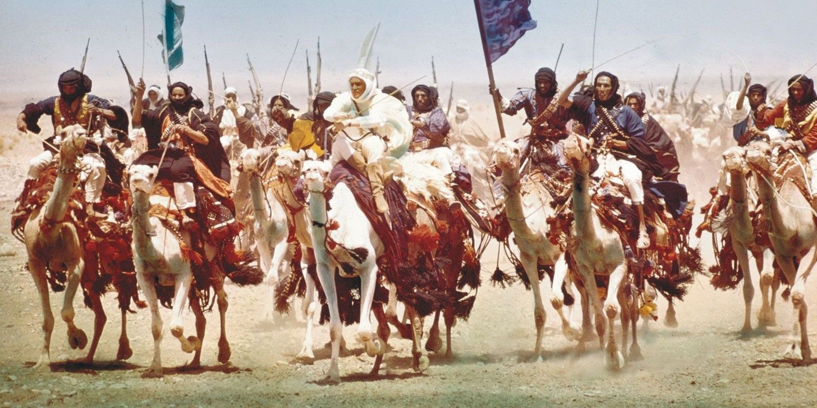 Charging into battle in Lawrence of Arabia