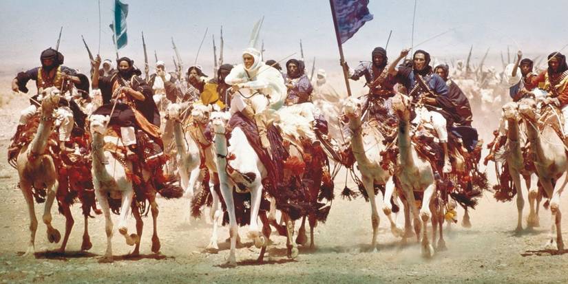 Charging into battle in Lawrence of Arabia