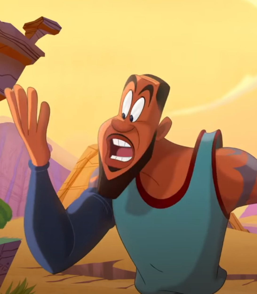 LeBrone James Animated in Space Jam 2 vertical