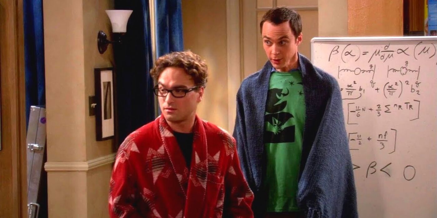 Sheldon and Leonard looking shocked in TBBT.