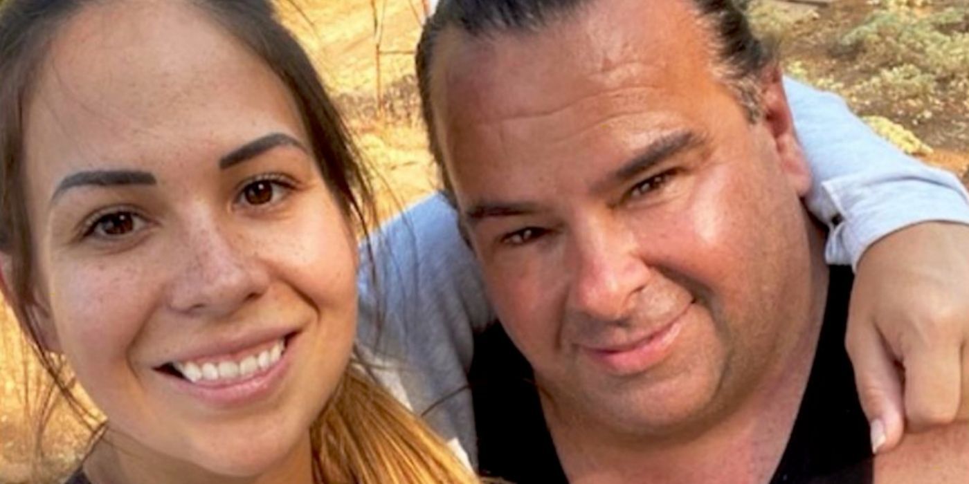 Liz & Big Ed from 90 Day Fiance hugging outside for selfie