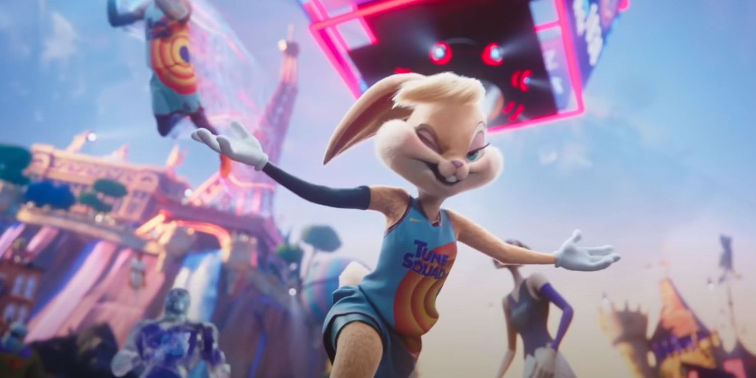 Lola Bunny running and winking in Space Jam 2