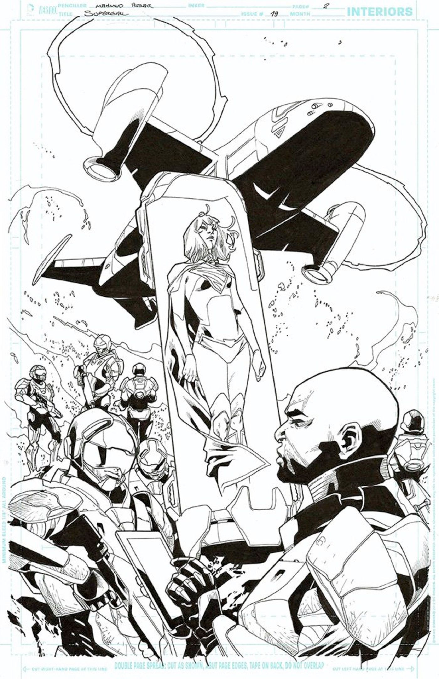 MAHMUD ASRAR SUPERGIRL #19 p. 2 ORIGINAL ART