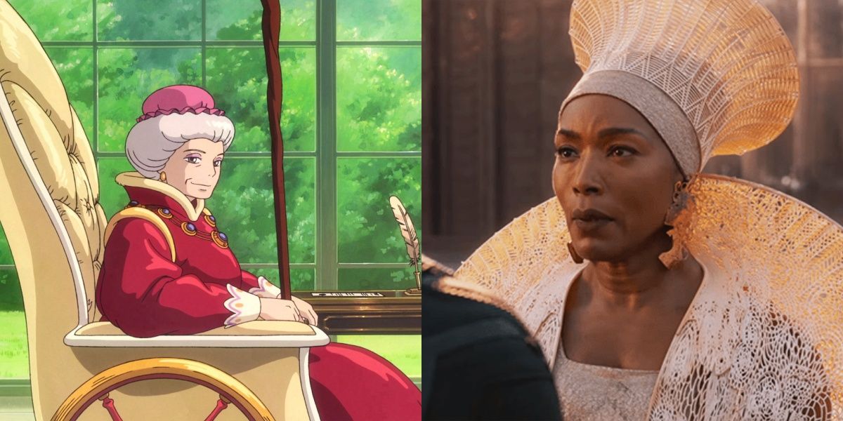 Madame Suliman from Howl's Moving Castle and Angela Bassett in Black Panther