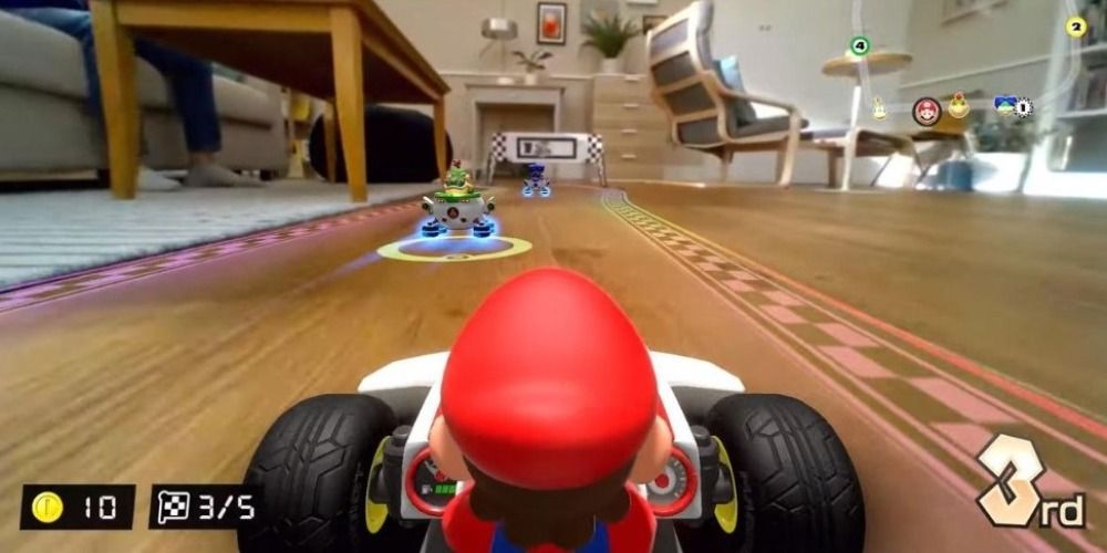 A screenshot of Mario Kart Live Home Circuit
