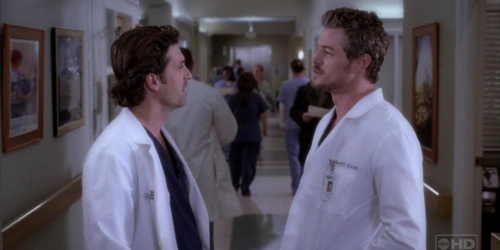 Mark and Derek get into a fight in Grey's Anatomy