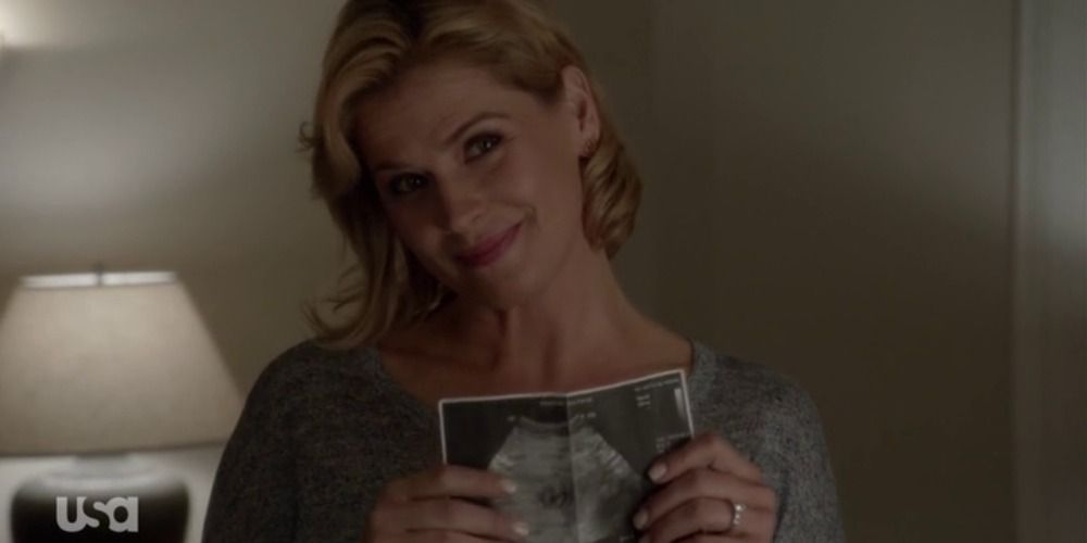 Psych's Marlowe Lassiter holding an ultrasound photo.