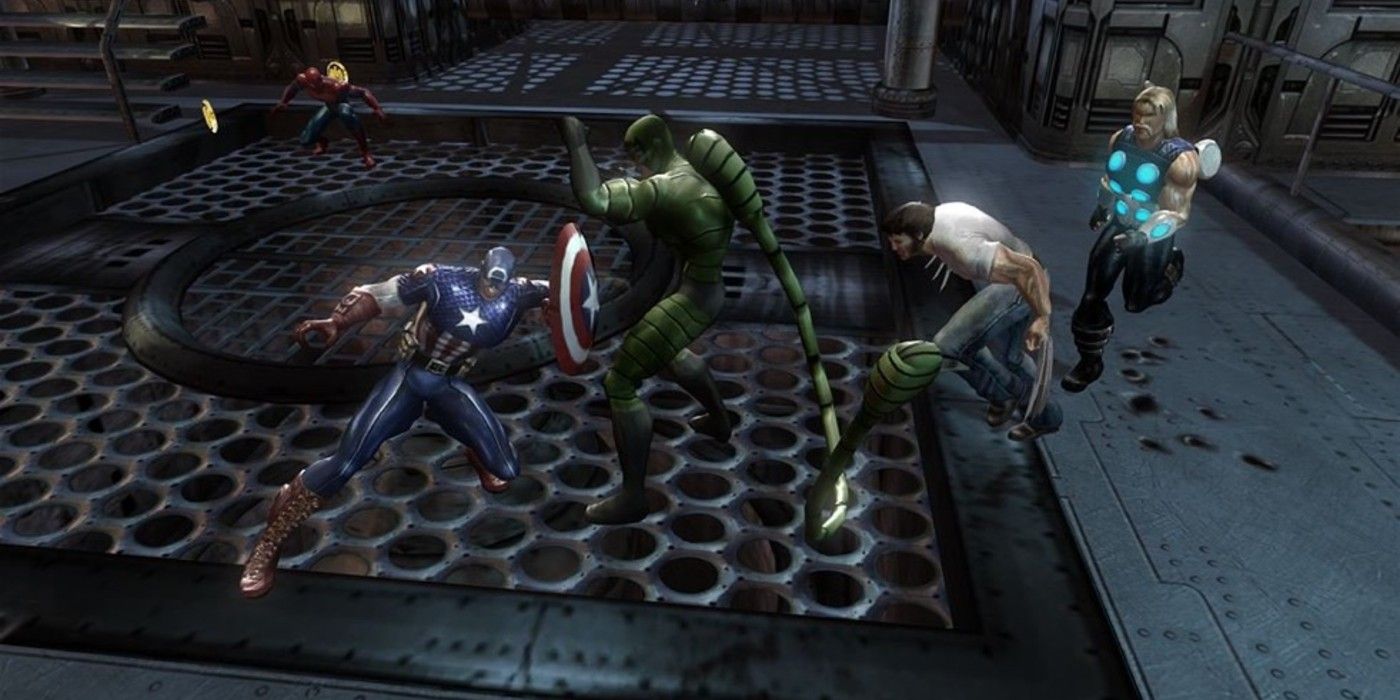 The Avengers battle Scorpion in Marvel Ultimate Alliance