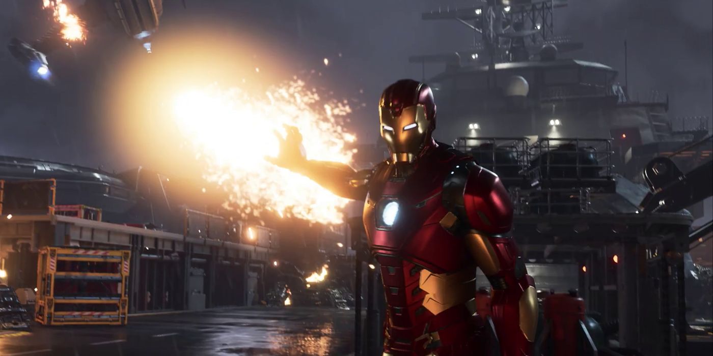 Iron Man casually shoots down a helicopter