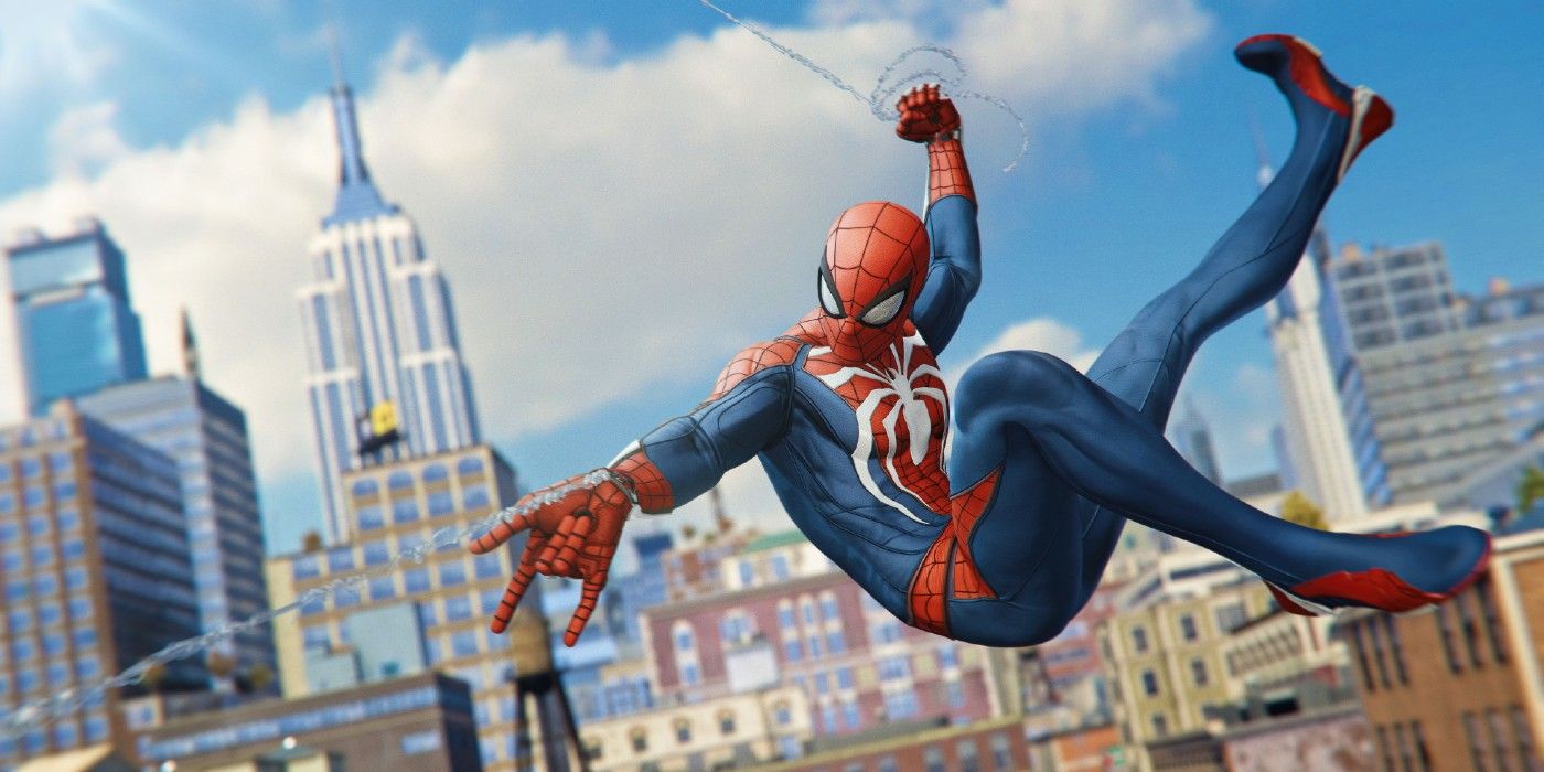 Peter Parker swings in Marvel's Spider-Man on the PS4