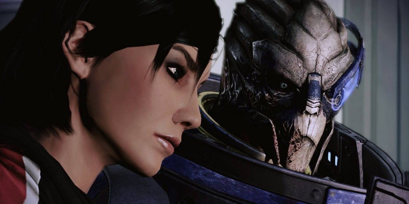 Shepard and Garrus talk in her cabin in Mass Effect 3