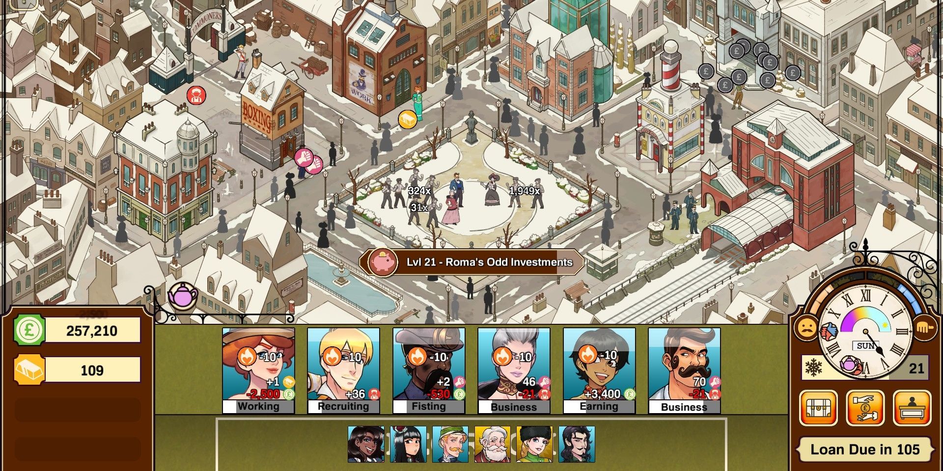 Screenshot of the dating sim Max Gentlemen Sexy Business