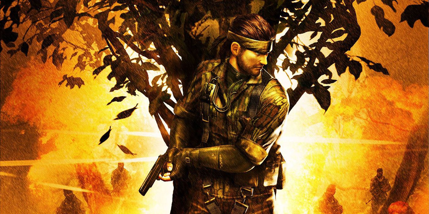 Metal Gear Solid 3 Snake Eater key art featuring Naked Snake.