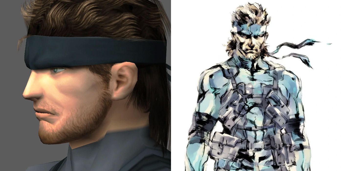 Split image of Solid Snake from Metal Gear Solid 2