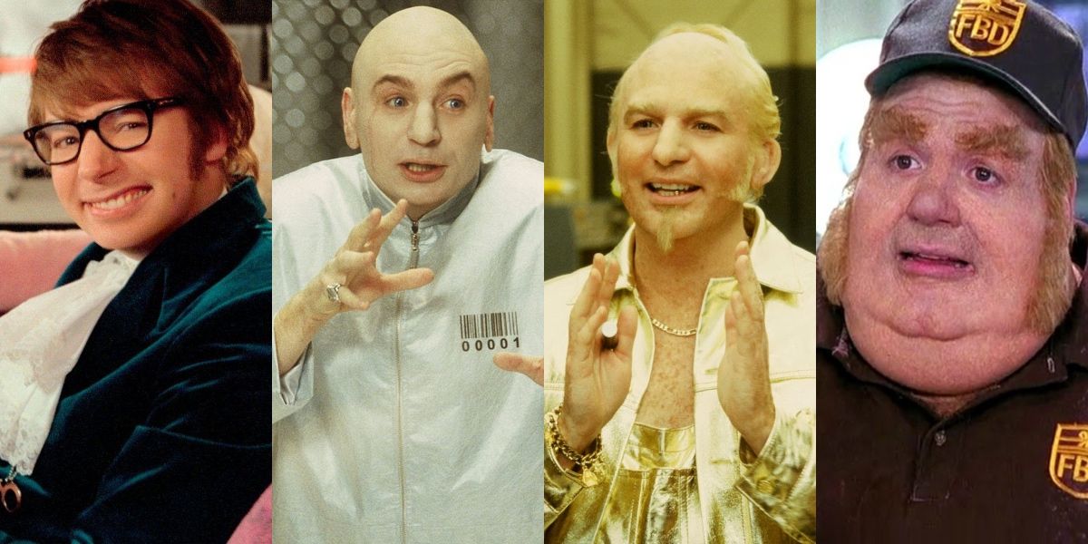 Myers playing characters Austin Powers, Dr.Evil Goldmember and Fat Bastard