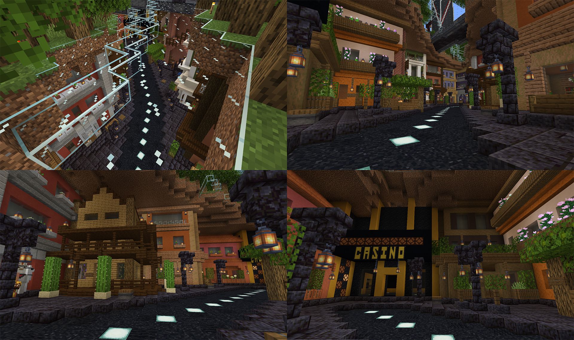 Minecraft Ravine Small City Screenshots