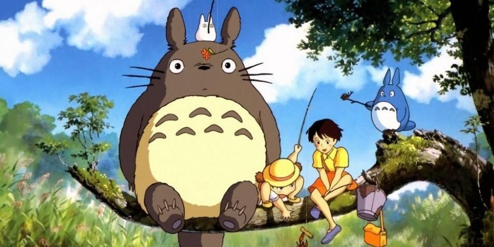 Totoro and friendson a tree