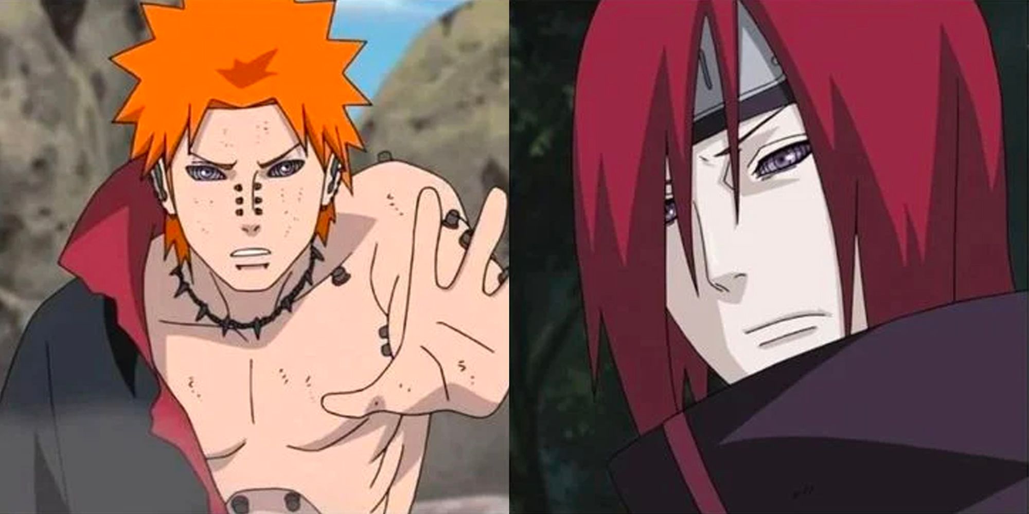 A split image depicts Nagato as Pain and himself in Naruto Shippuden