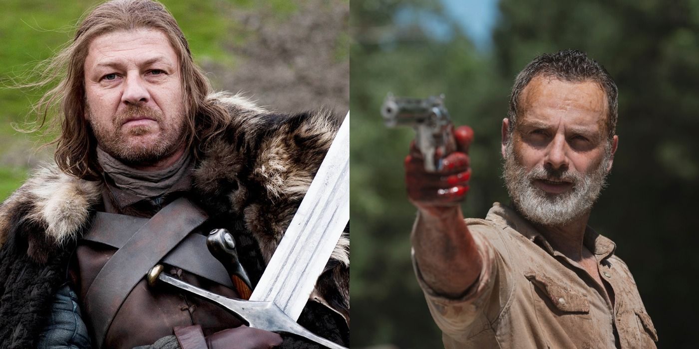 Ned Stark from Game Of Thrones and Rick Grimes from The Walking Dead