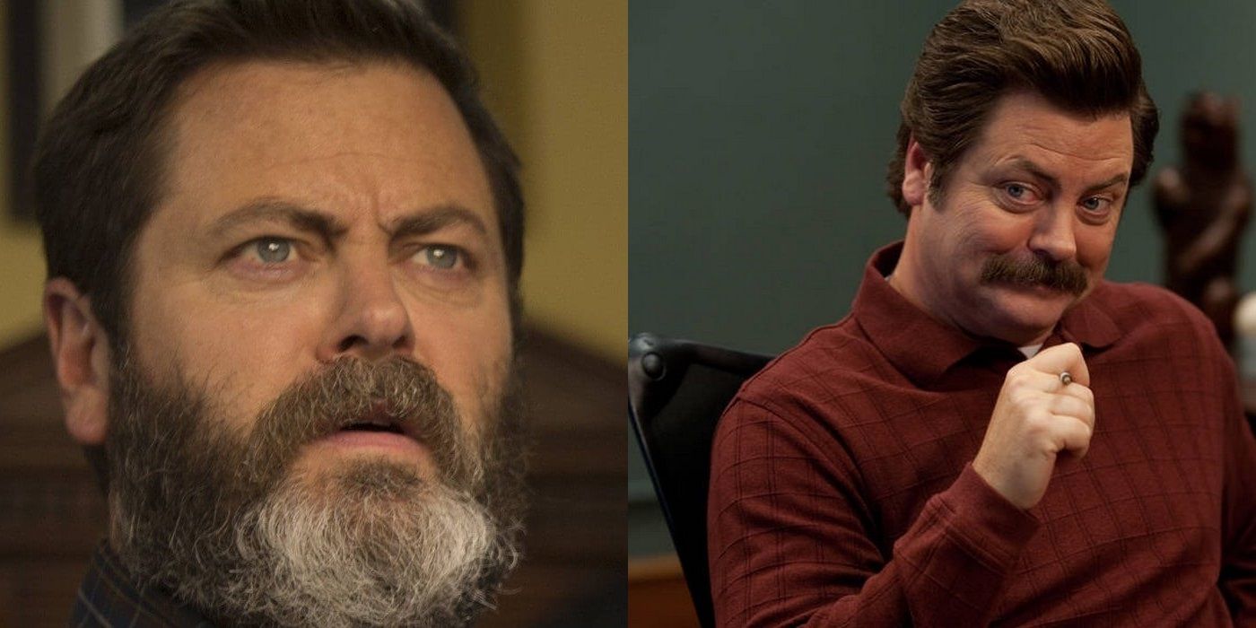 Nick Offerman in Brooklyn Nine Nine and Parks and Rec