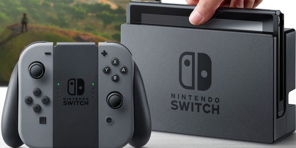 The Nintendo Switch in dock mode