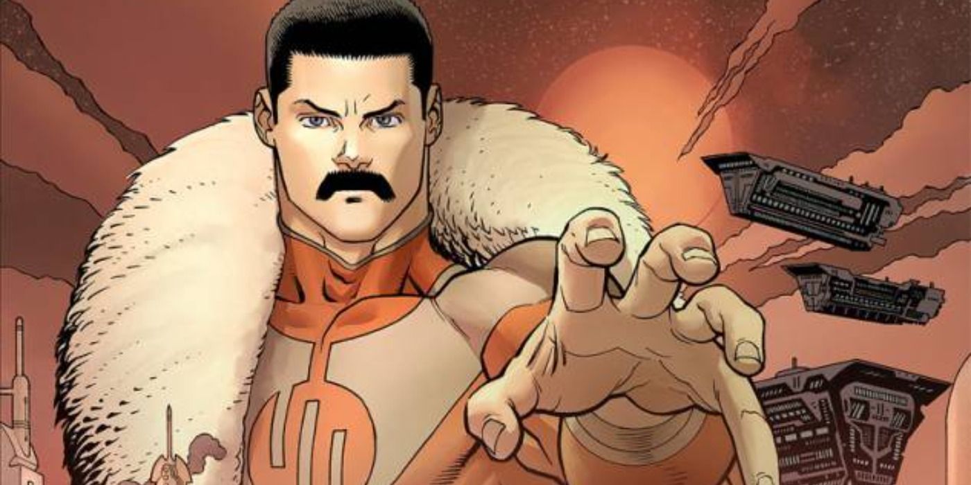 Thragg leading Viltrumite fleet in image from Invincible comics