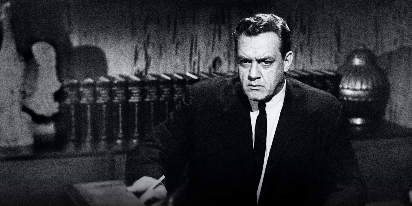 Perry Mason sitting in his office.