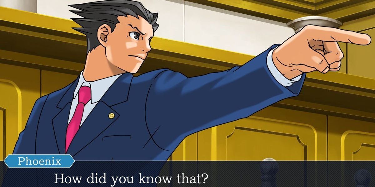 A gameplay scene from Phoenix Wright: Ace Attorney Trilogy