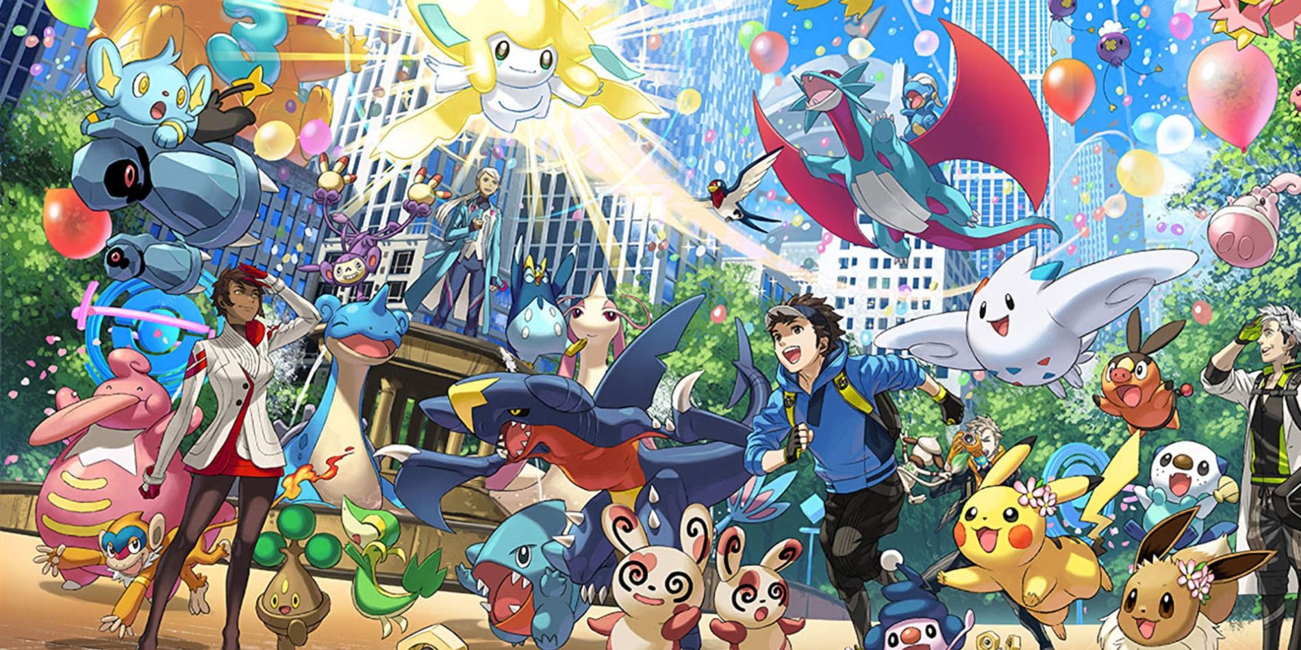 Art of Pokémon GO featuring various different species across multiple generations