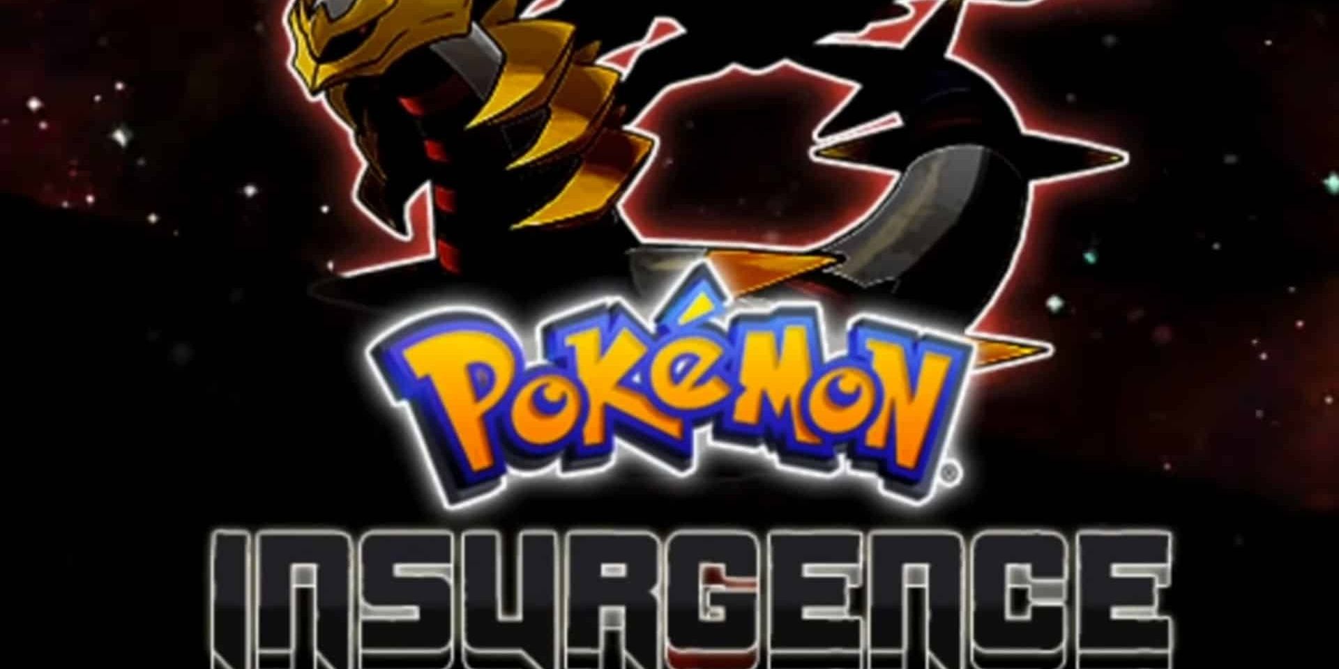 Giratina floats on the title screen of Pokemon Insurgence