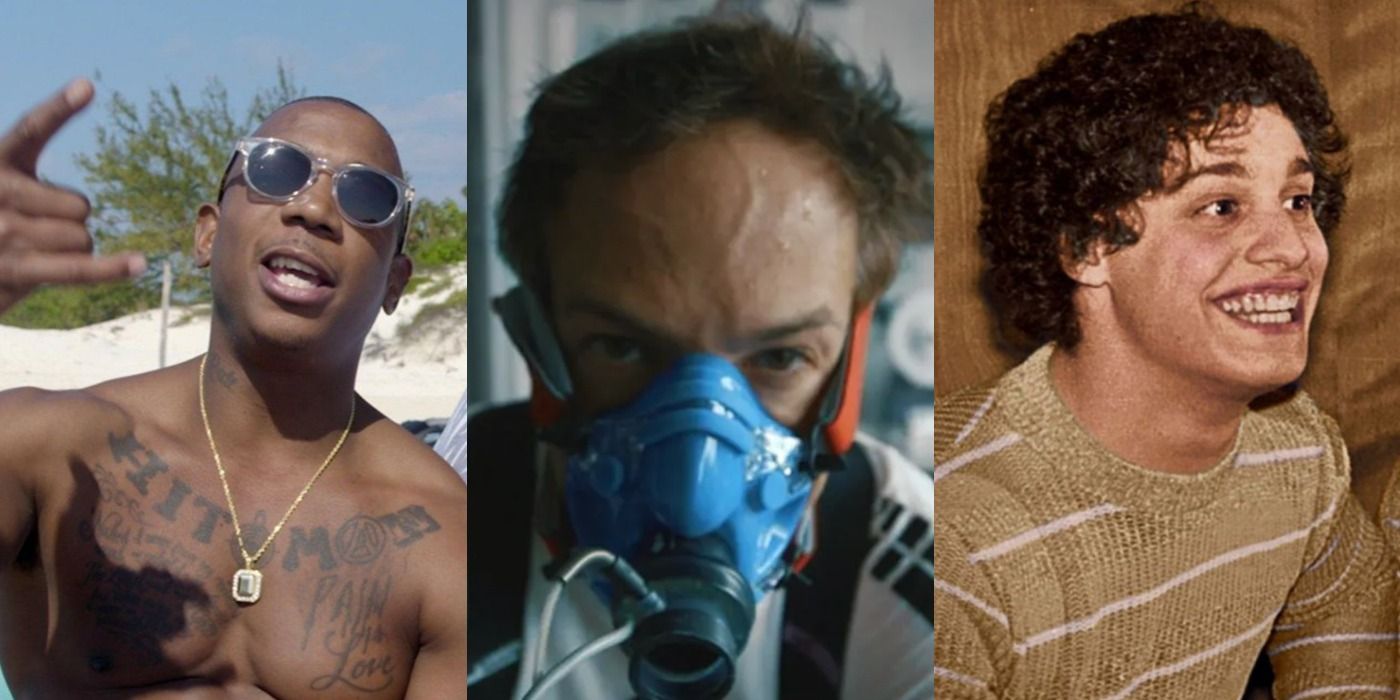 Split image of Fyre, Icarus, and Three Identical Strangers