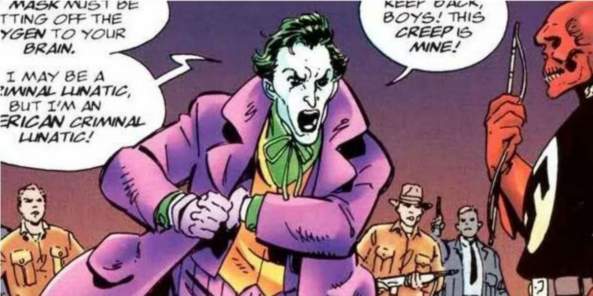 Joker finds out Red Skull is a Nazi and attacks him