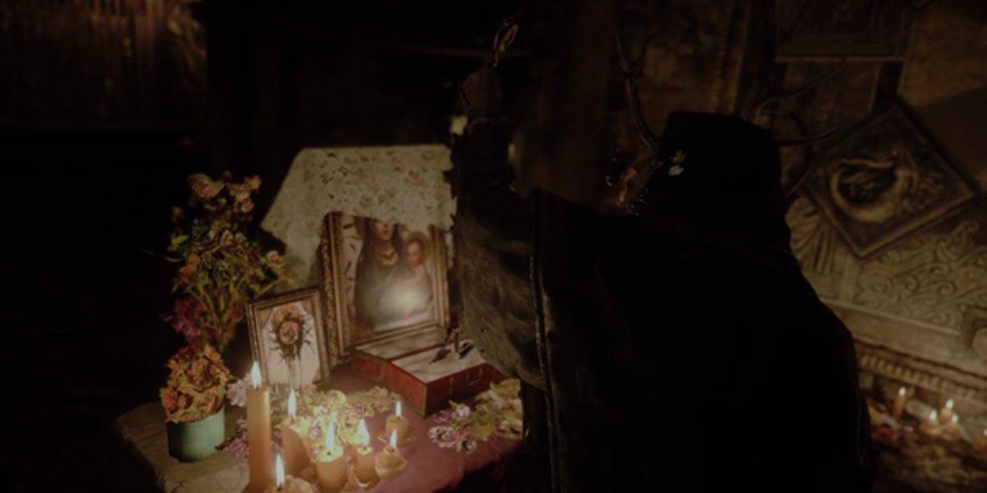 Resident Evil Village Mother Miranda Shrine With Small Child
