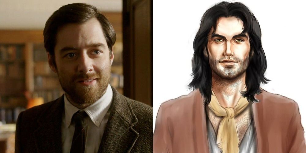 Roger Mackenzie and a fans drawing of him from the books in Outlander