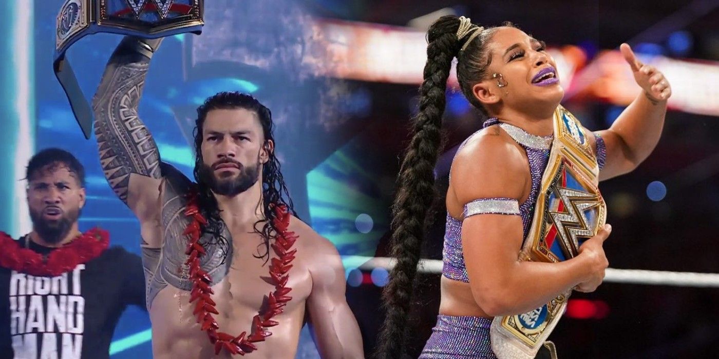 Roman Reigns and Bianca Belair in WWE
