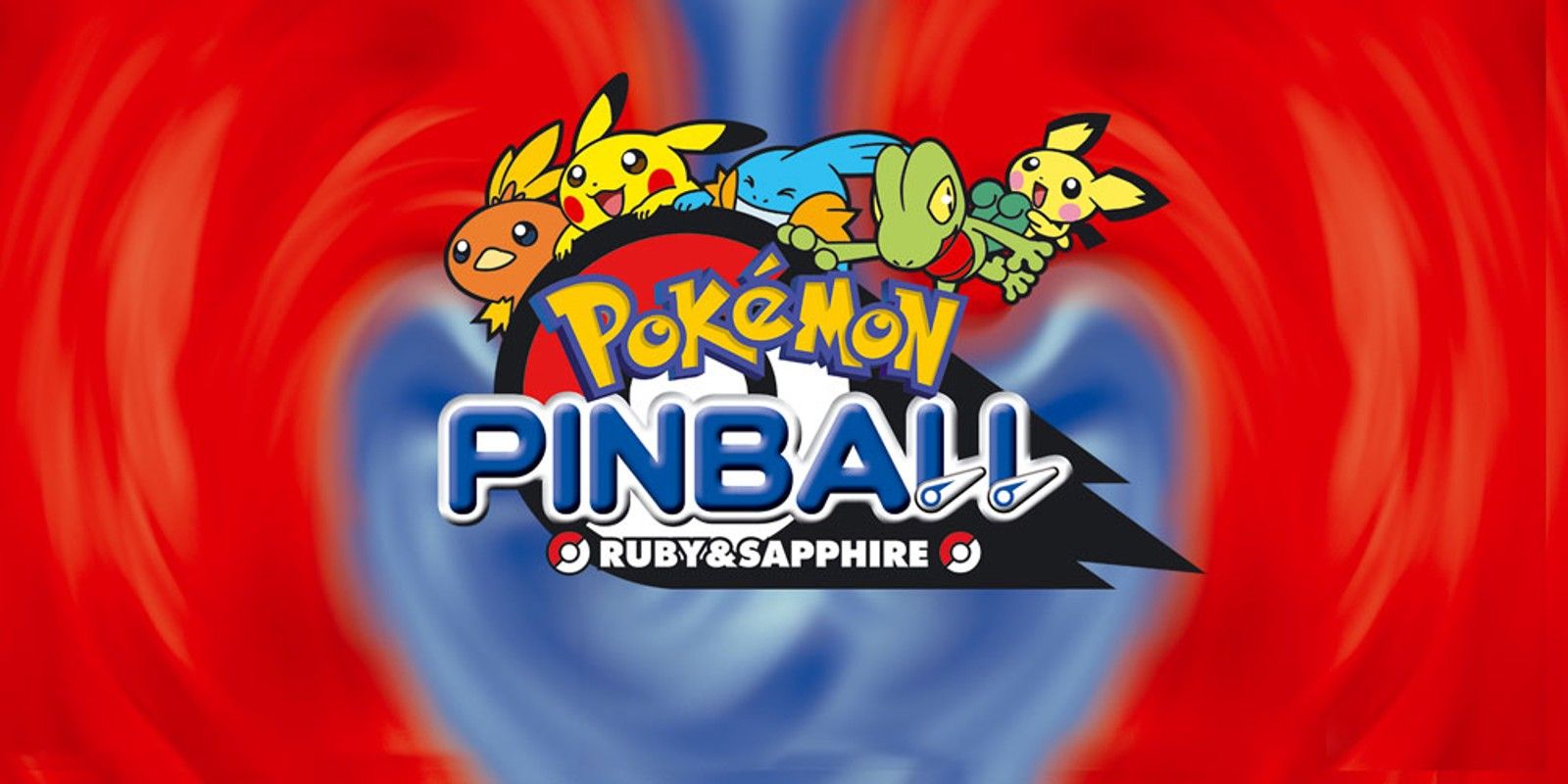 Poster art for Pokémon Pinball Ruby and Sapphire