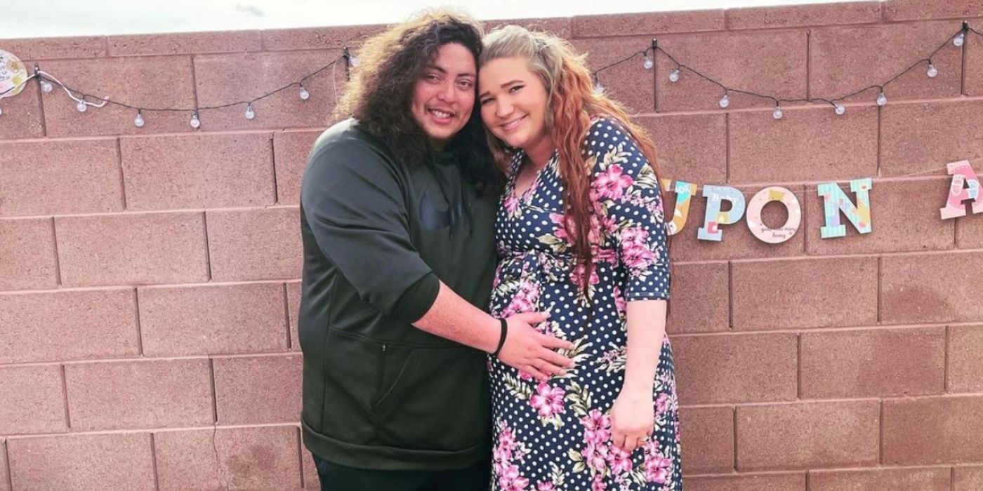 Sister Wives' Mykelti Brown and Tony Padron posing close together outside