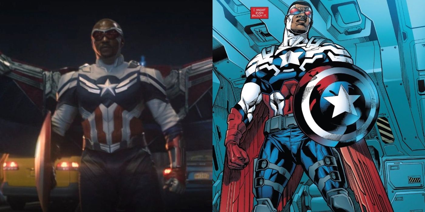 Sam Wilson Captain America Costume Comparison