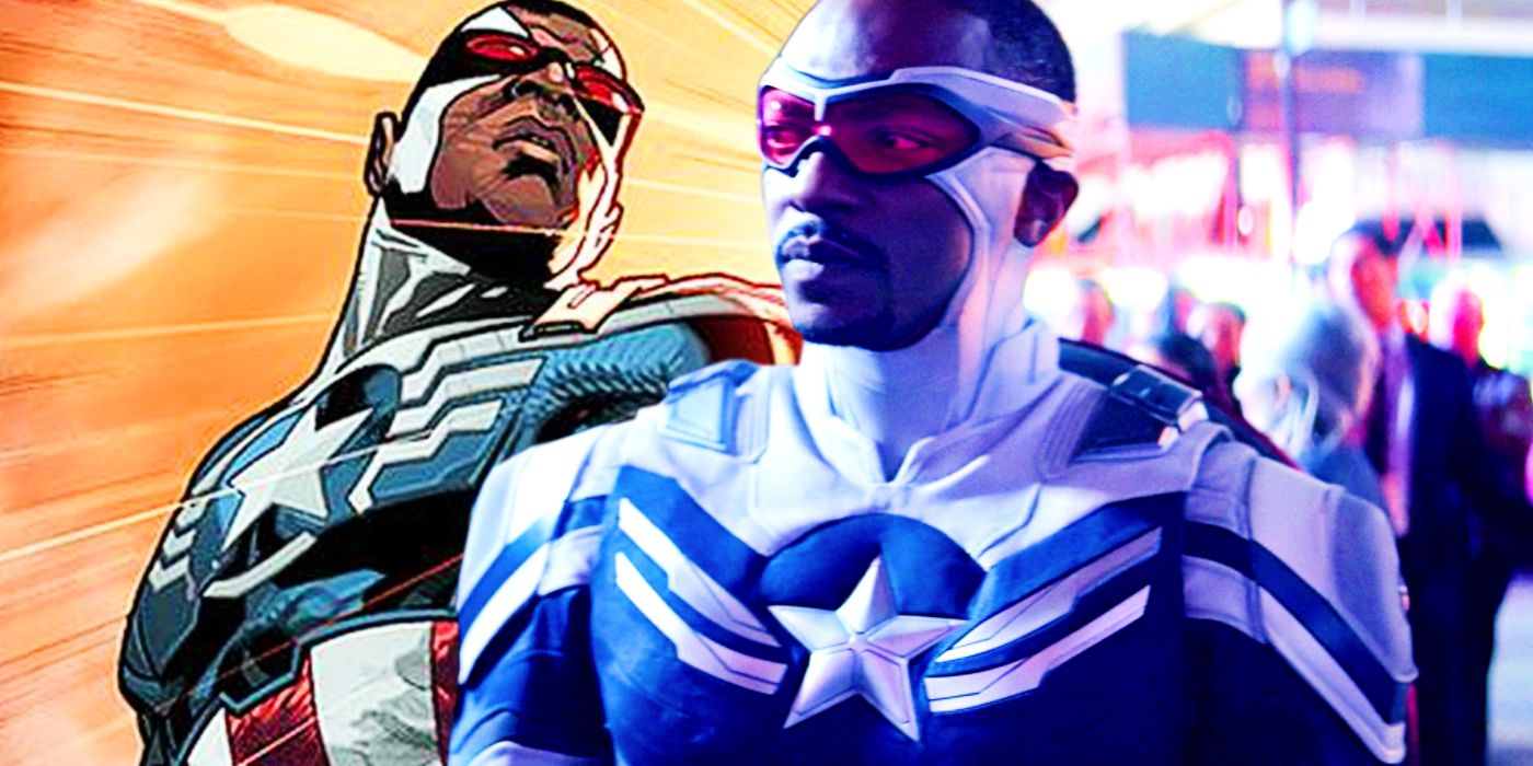 Sam Wilson as Captain America in Marvel Comics and Falcon and Winter Soldier