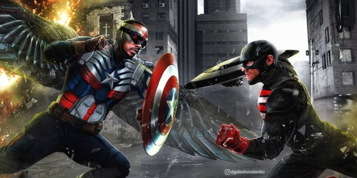 Sam’s Captain America Battles US Agent In New Falcon Art