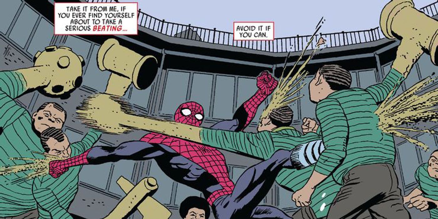 Sandman splits himself up to battle Spider-Man.