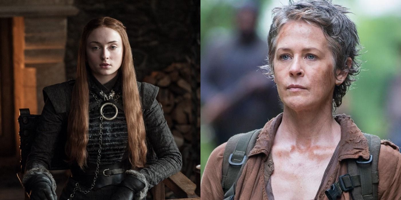 Sansa Stark from Game Of Thrones and Carol from The Walking Dead