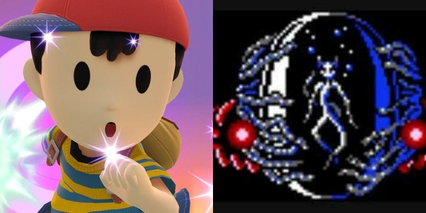 Ness from Earthbound and the original alien form of Giygas